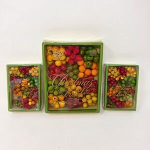 NOS 3 Boxes Vintage Kmart Trim A Tree ~ Fruit Floral Picks ~ Christmas Crafting
